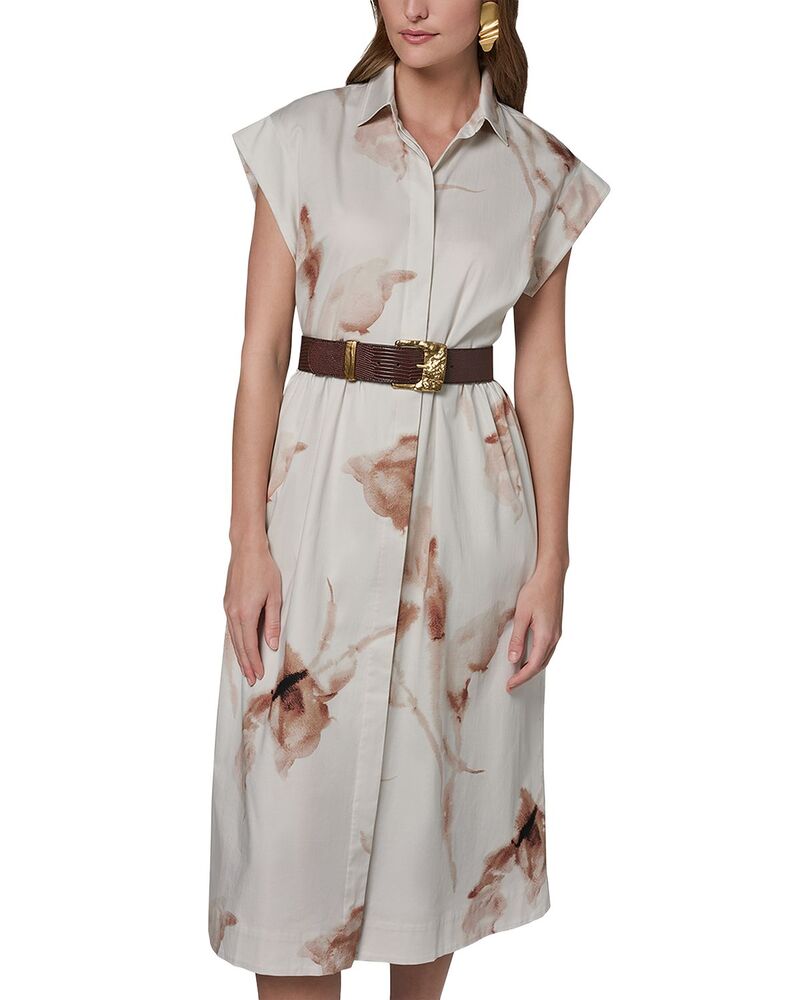 ダナ キャラン ニューヨーク レディース トップス ワンピース Donna Karanew York Button Front Dress Lightuscan Grey Multi グレー|ReVida 店