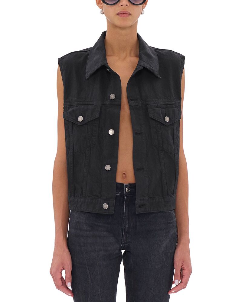 ハイクール レディース アウター ベスト サテン HAIKURE Ryder Satin Bull Vest Carbon｜ReVida 店