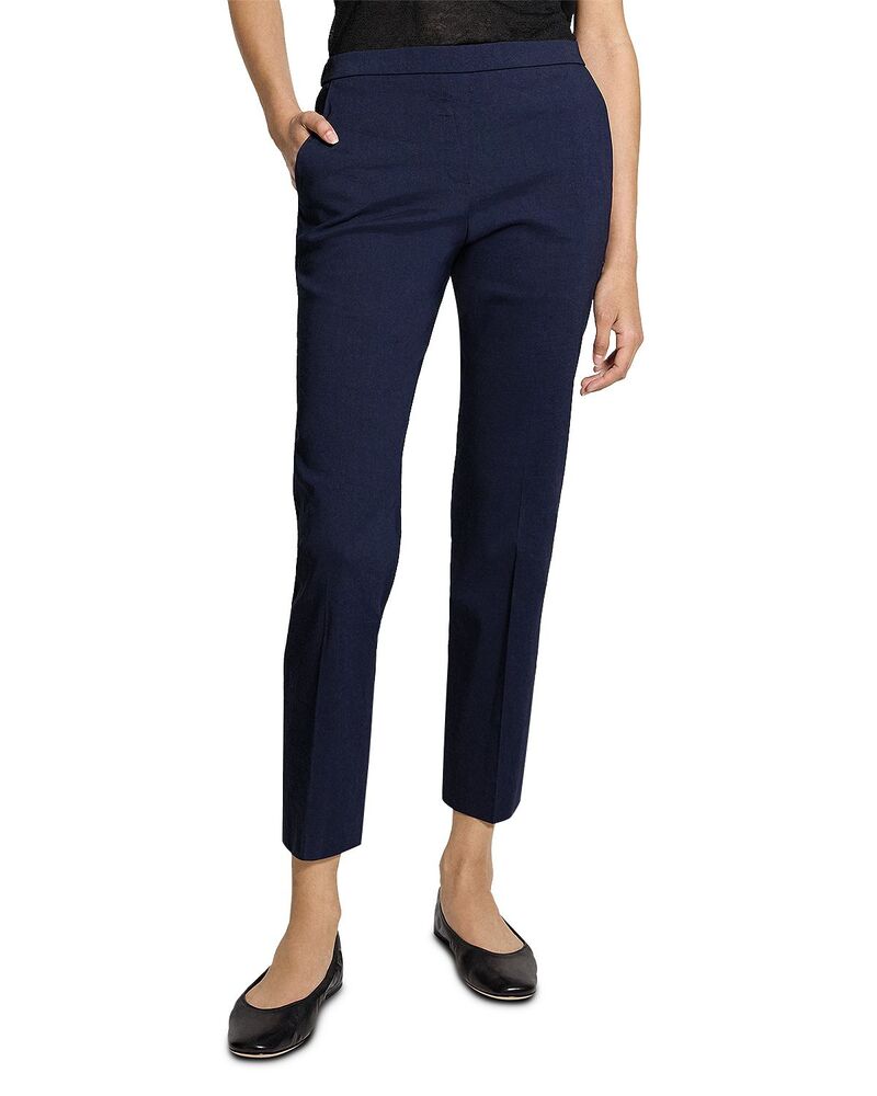セオリー レディース ボトムス カジュアルパンツ リネン Theory Treeca 'Good Linen' Pull-On Pants Midnight Navy ネイビー