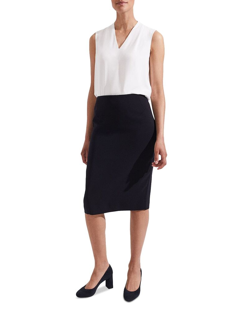 ホッブスロンドン レディース ボトムスカート HOBBS LONDON Stevie Pencil Skirt Navy ネイビー