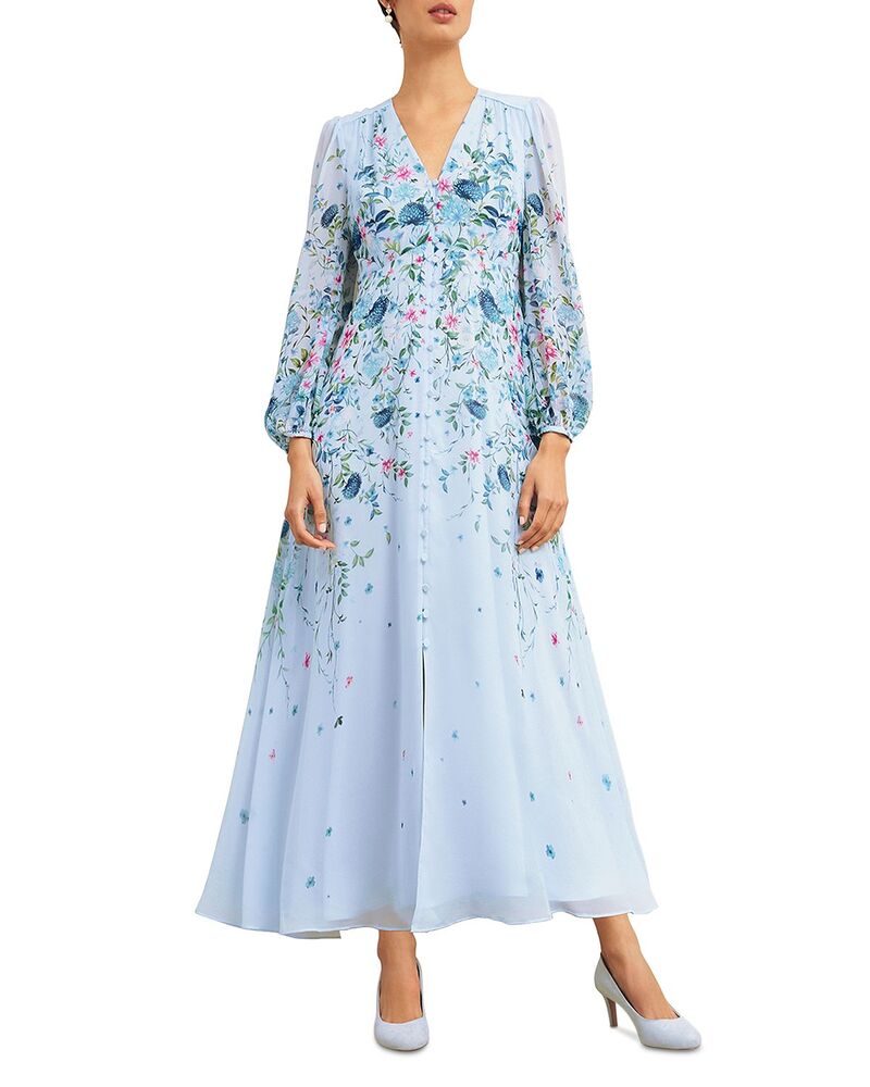 ホッブスロンドン レディース トップス ワンピース シルク HOBBS LONDON Caversham Silk Dress Blue Multi ブルー 77,440円