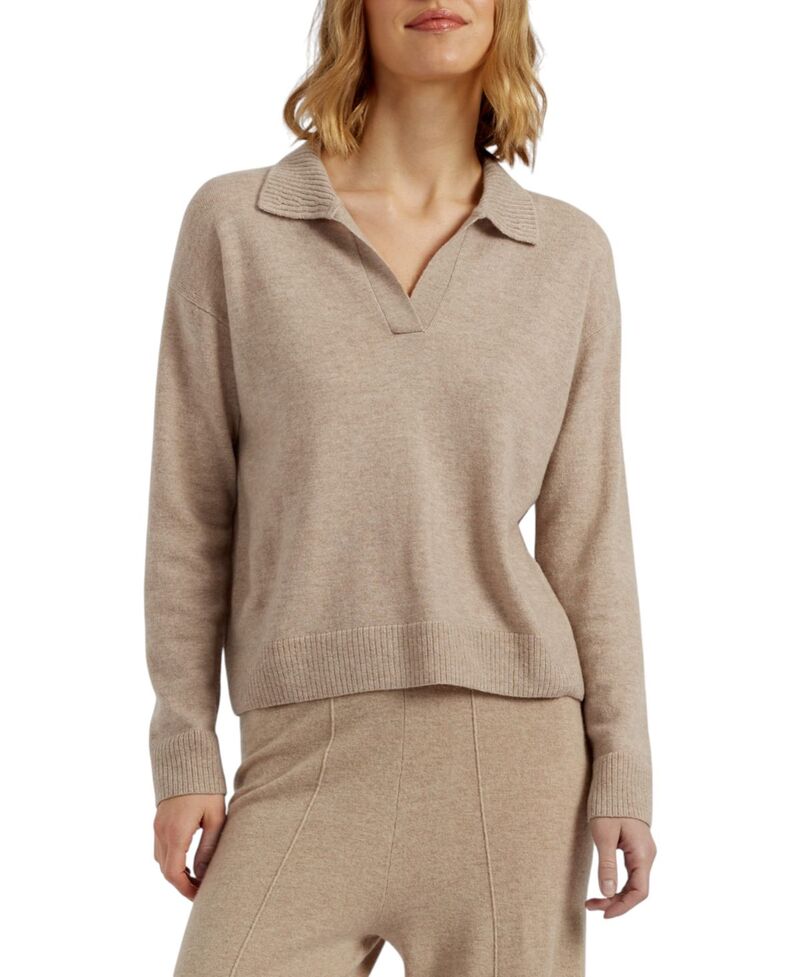 チンティアンドパーカー レディース アウター ニット・セーター ウール Chinti & Parker Women's Wool Cashmere Collared Sweater Soft Oatmeal オートミール