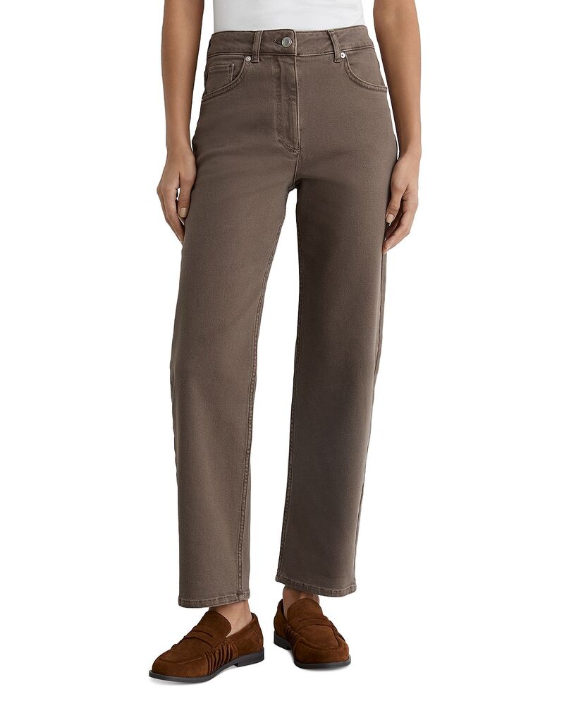 レイス レディース ボトムス デニムパンツ プチ ジーンズ REISS Petiteselin Mid Rise Straight Jeans in Mocha Brown ブラウン