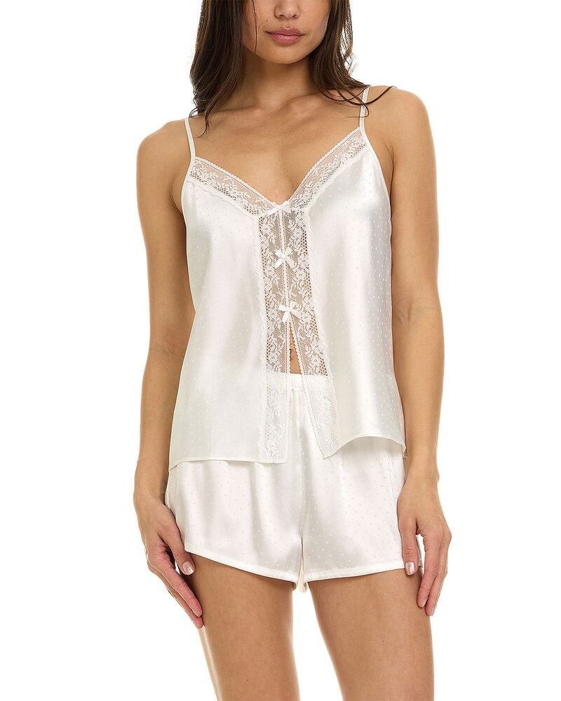 フローラニクルーズ レディース アウター パーカー・スウェット 遊撃手ズボン下 Flora Nikrooz Tiana Jacquard Camisole \u0026 Shorts Pajama Set Ivory 象牙色