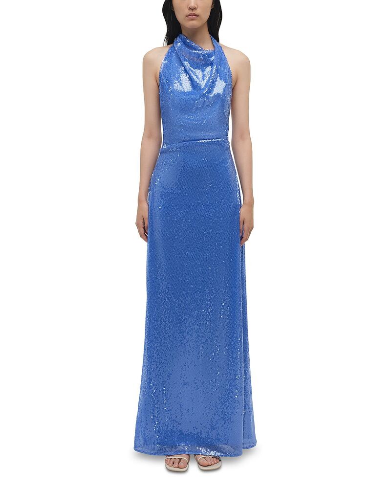 シムカイ レディース トップス ワンピース ドレープ SIMKHAI Reannon Draped Gown Periwinkle｜ReVida 店