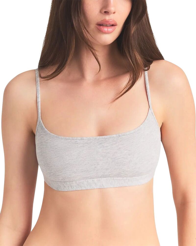 スキムズ レディース アンダーウェア ブラジャー SKIMS Everyday Scoop Neck Bralette Light Heather Grey グレー