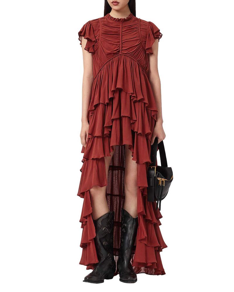 オールセインツ レディース トップス ワンピース ALLSAINTShaela Dress Paprika Red レッド