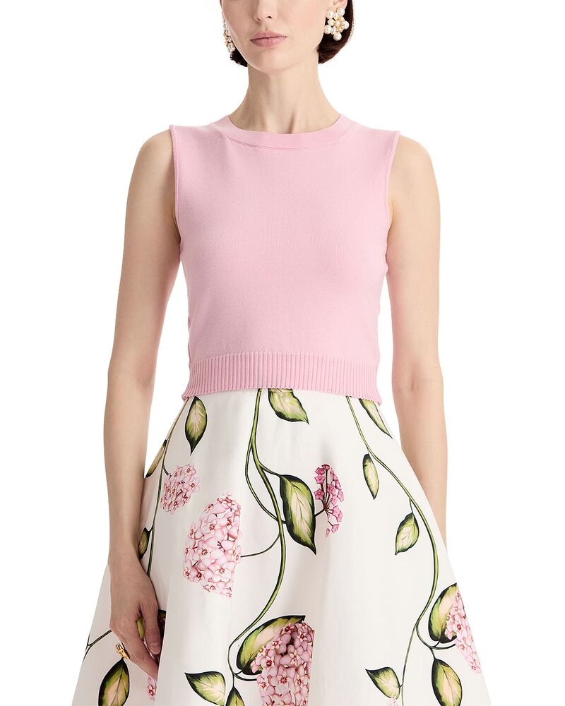 オスカー デ ラ レンタ レディース アウター 編み物・スウェーター 羊毛 ノースリーブ Oscar de la Renta Sleeveless Wool Sweater Pink サクラ色