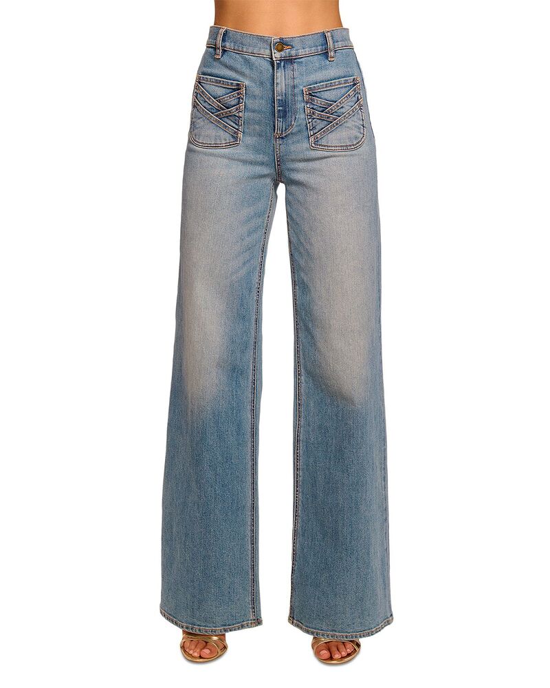 レイミー ブルック レディース ボトムス デニムパンツ ワイドレッグ ジーンズ Ramy Brook Heidi High Rise Wide Leg Jeans in Light Wash Light Wash｜ReVida 店