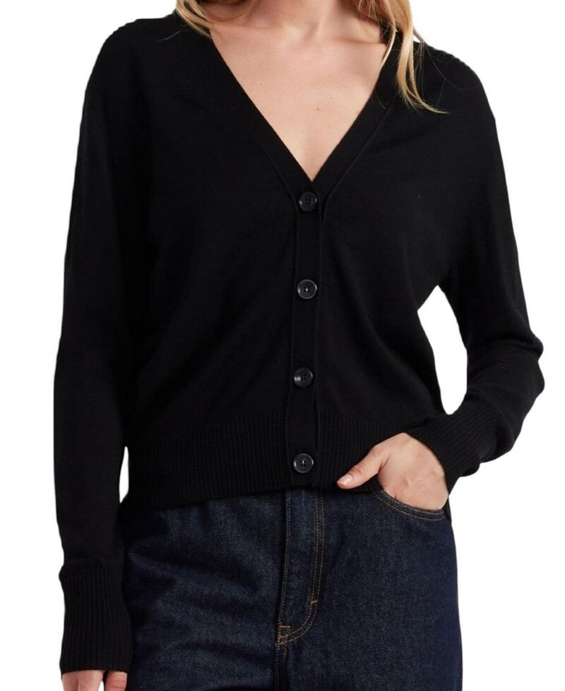 チンティアンドパーカー レディース アウター ジレー Chinti \u0026 Parker Women\u0027s Pure Merino Cardigan Black 黒いこと