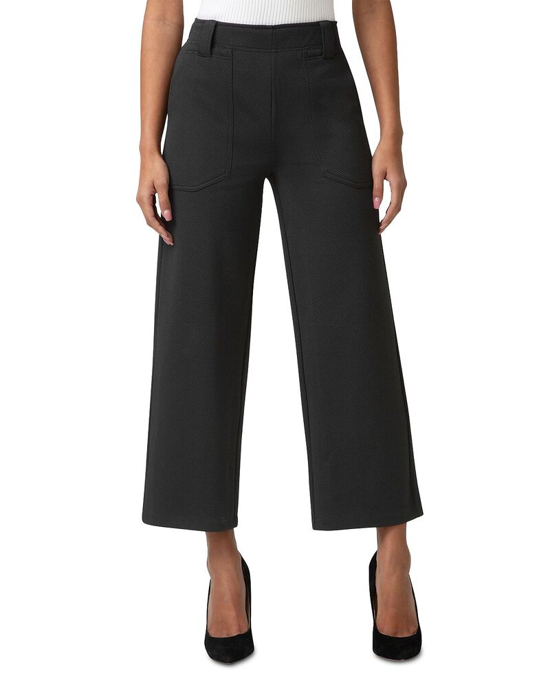 ヒュー レディース ボトムス カジュアルパンツ ワイドレッグ クロップド HUE Cropped Wide Leg Pants Black ブラック
