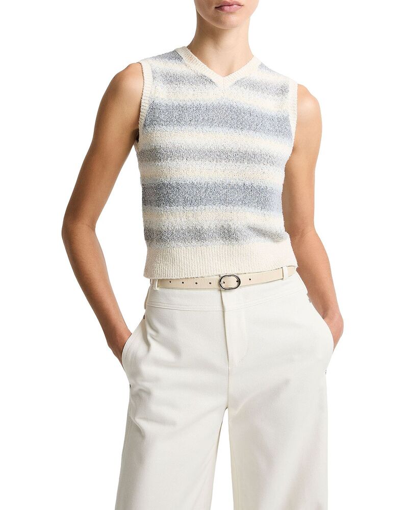 ヴィンス レディース アウター ベスト Vince Summer Fair Isle Vest Pale Tide｜ReVida 店 44,280円
