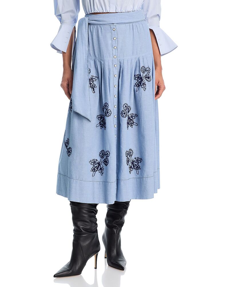 ザ・グレート レディース ボトムスカート ミディ THE GREAT. x Stetson Chambray Midi Skirt Chambray|ReVida 店