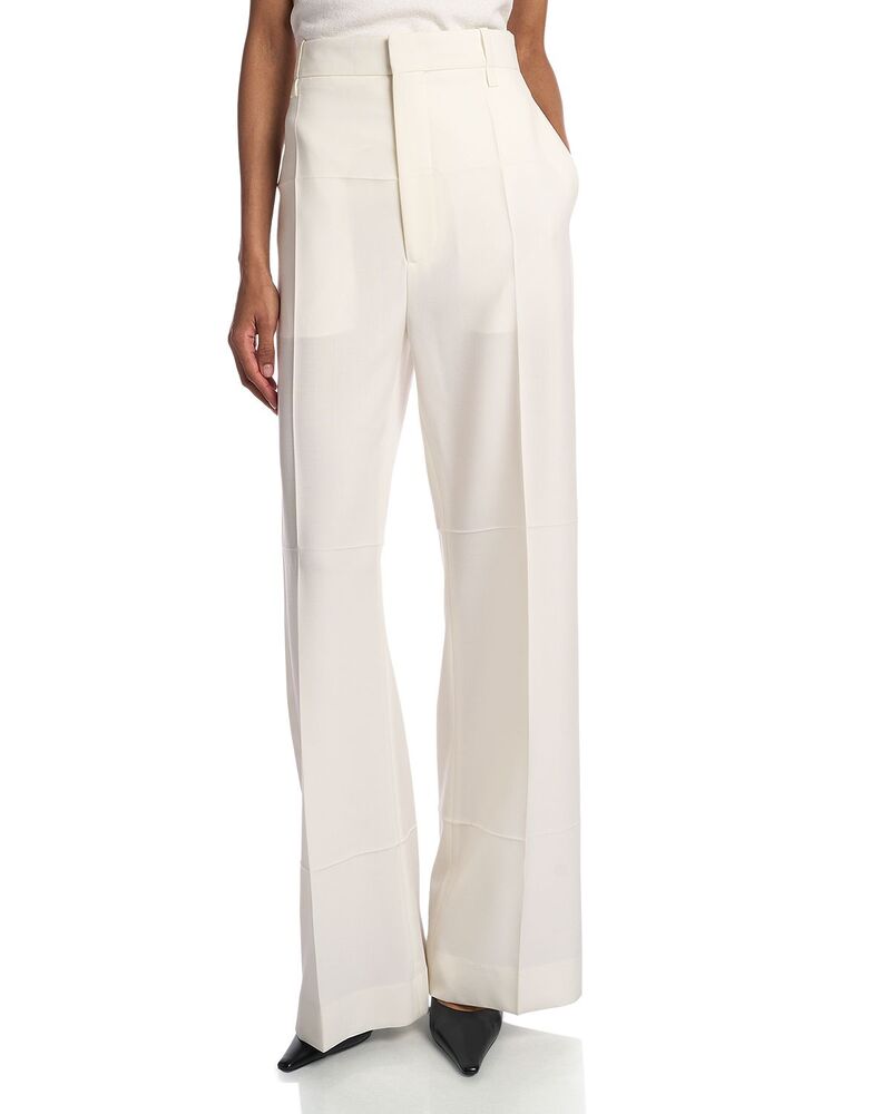 ヴィクトリア ベッカム レディース ボトムス カジュアルパンツ ストレート Victoria Beckham Straight Leg Trousers Off White オフホワイト｜ReVida 店
