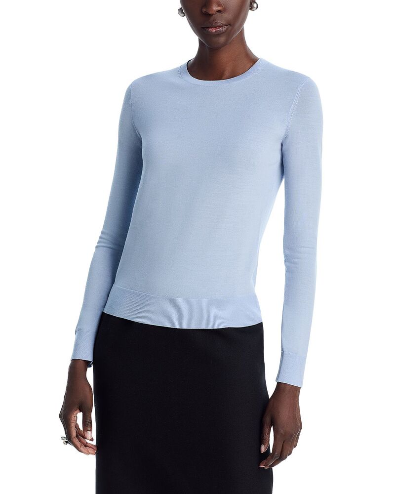 セオリー レディース アウター ニット・セーター クルーネック ウール Theory Wool Crewneck Sweater Light Blue ブルー
