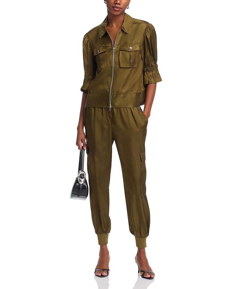 サンク セプト レディース アウター ジャケット・ブルゾン パンツ クロップド Cinq Sept Holly Cropped Jacket & Giles Pants Dark Olive オリーブ