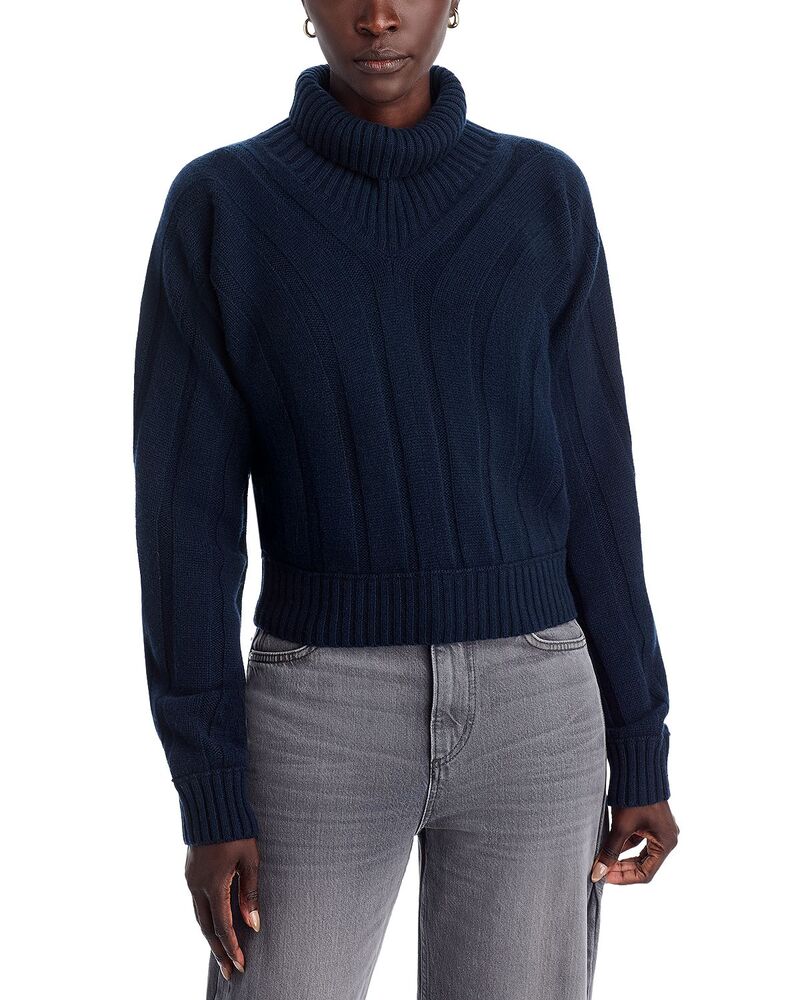 ボス レディース アウター ニット・セーター ウール BOSS Fisaniara Wool And Cashmere Sweater Dark Blue ブルー｜ReVida 店