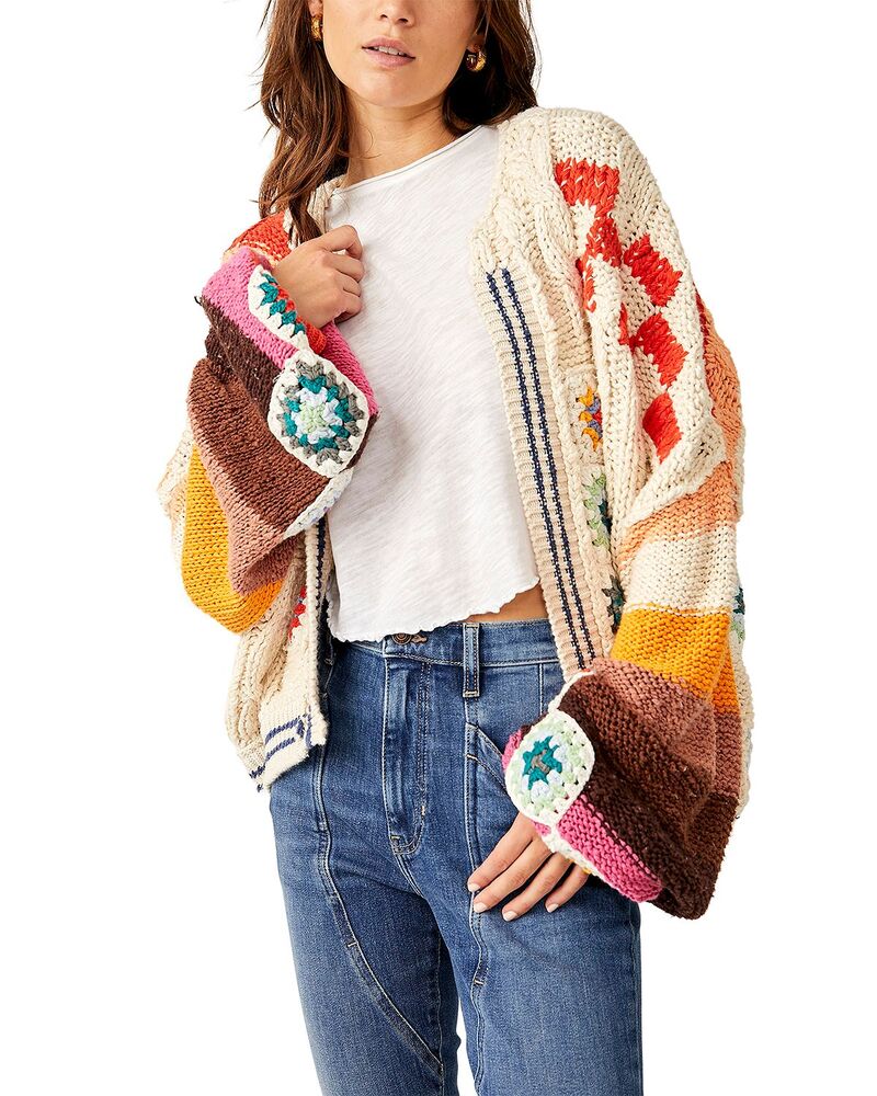 フリーピープル レディース アウター カーディガン ドロップショルダー Free People Clear Skies Mixed Stitch Drop Shoulder Cardigan Cream Combo クリーム 36,920円