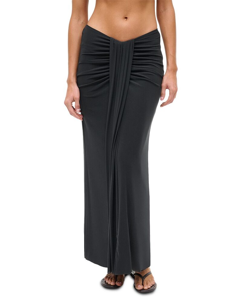 スタウド レディース ボトムスカート STAUD Soraya Skirt Swim Cover-Up Black ブラック|ReVida 店