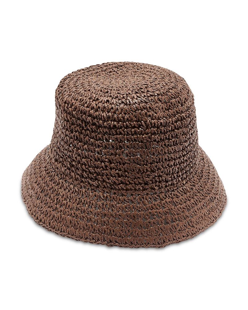 フィジシャン レディース 付属品 かぶり笠 PHYSICIAN ENDORSED Autumn Straw Bucket Hat Brown 赤銅色