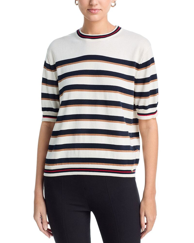 ヘルノ レディース トップス Tシャツ Herno Short Sleeve Tee White/Navy ホワイト
