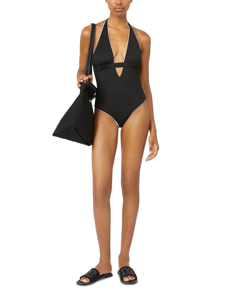 マックスマーラ レディース 海水着 上下書き割り Max Mara Bchchenzia Reversible One Piece Swimsuit Black 黒いこと