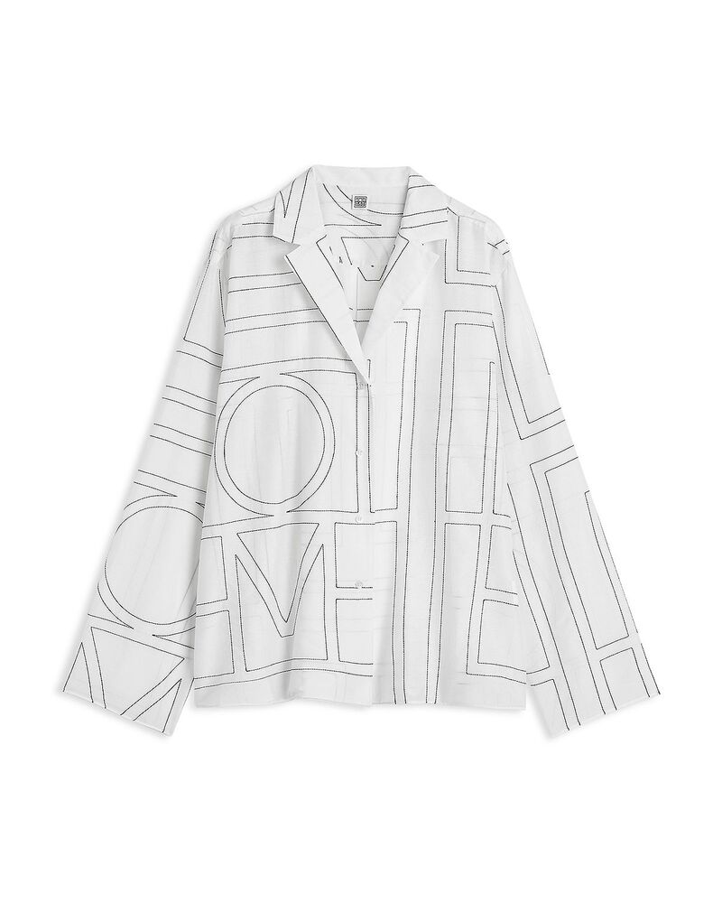 トーテム レディース アウター パーカー・スウェット TOTEME Monogram Pajama Top White/Black 白いこと