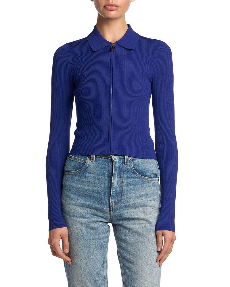 ヴィクトリア ベッカム レディース トップス スポーツシャツ Victoria Beckham Zipped Polo Top Indigo インディゴ