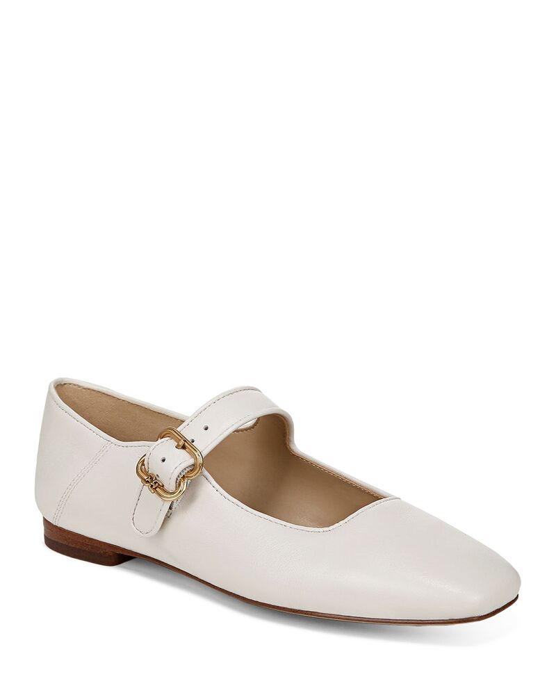サムエデルマン レディース シューズ パンプス Sam Edelman Women's Michaela Buckled Flats Bright White ホワイト