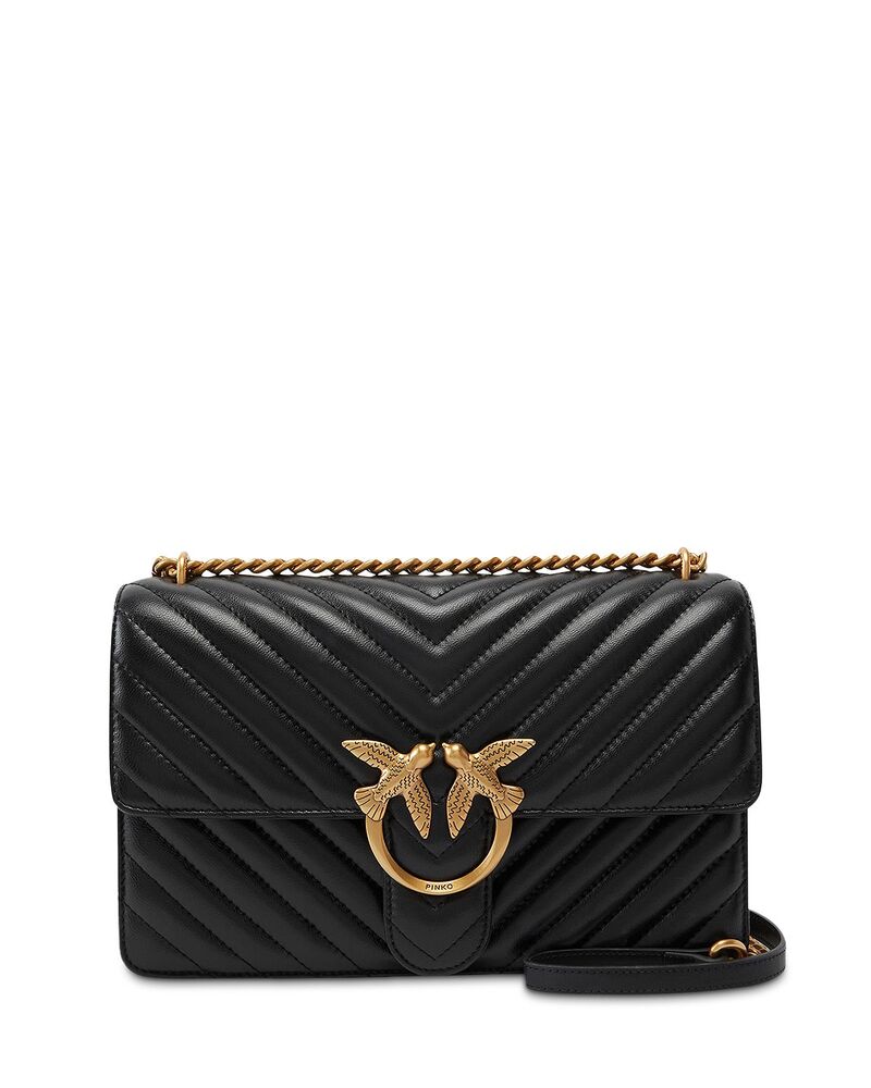 ピンコ レディース バッグ キルティング レザー PINKO Love One Classic Quilted Leather Convertible Crossbody Z99q｜ReVida 店