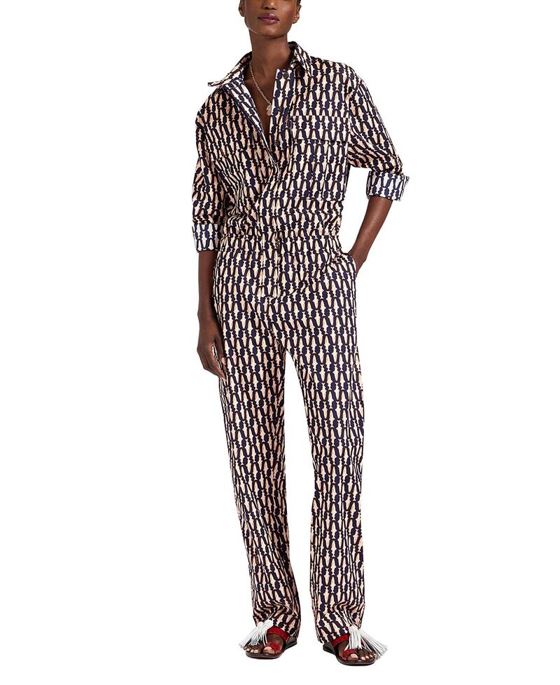 ラ・ダブル・ジェイ レディース トップス 飛び降りる背広 La DoubleJ Aviator Jumpsuit Pesciolini Blue 青色