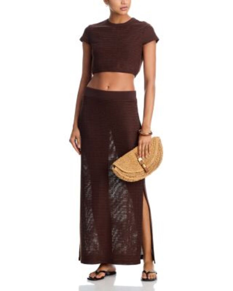 シムカイ レディース ボトムスカート クロップド SIMKHAI Lidie Cropped Top & Nicky Skirt Swim Cover-Up One-Size
