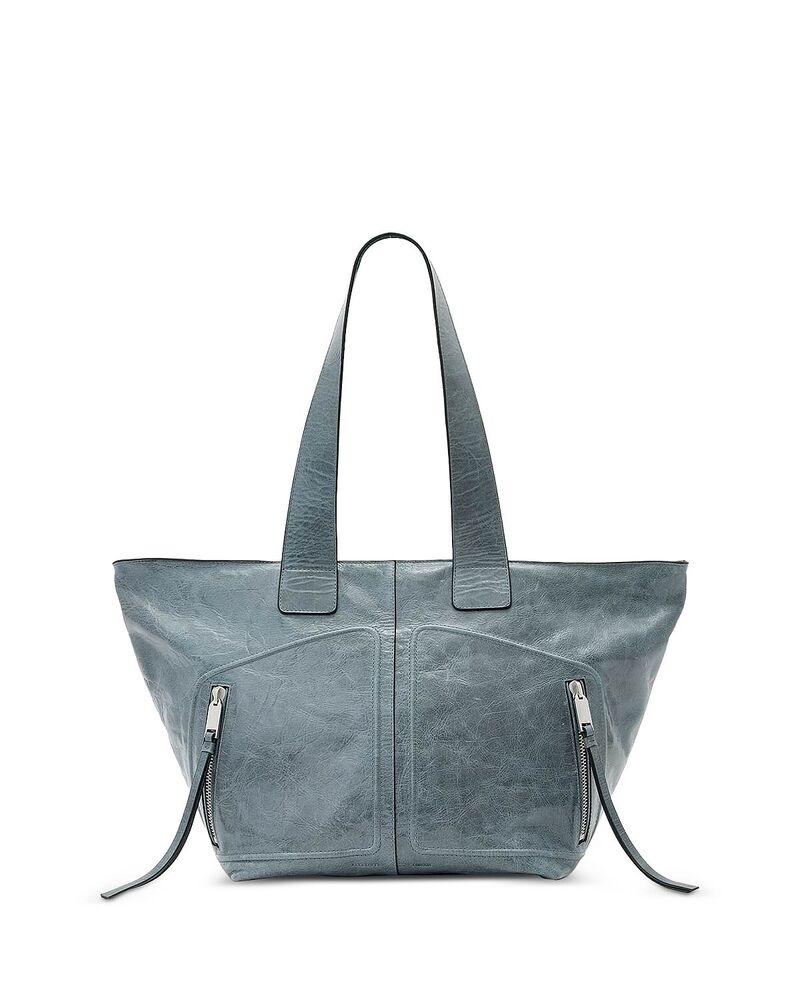 オールセインツ レディース バッグ レザー ALLSAINTS Jean Rey Large Leather Tote Bag Cement Blue ブルー