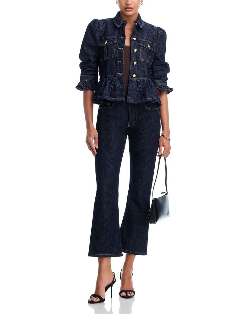 サンク セプト レディース アウター ジャケット・ブルゾン デニム ジーンズ Cinq Sept Delanie Denim Jacket & Stevie High Rise Crop Jeans indigo Noir Indigo Noir インディゴ
