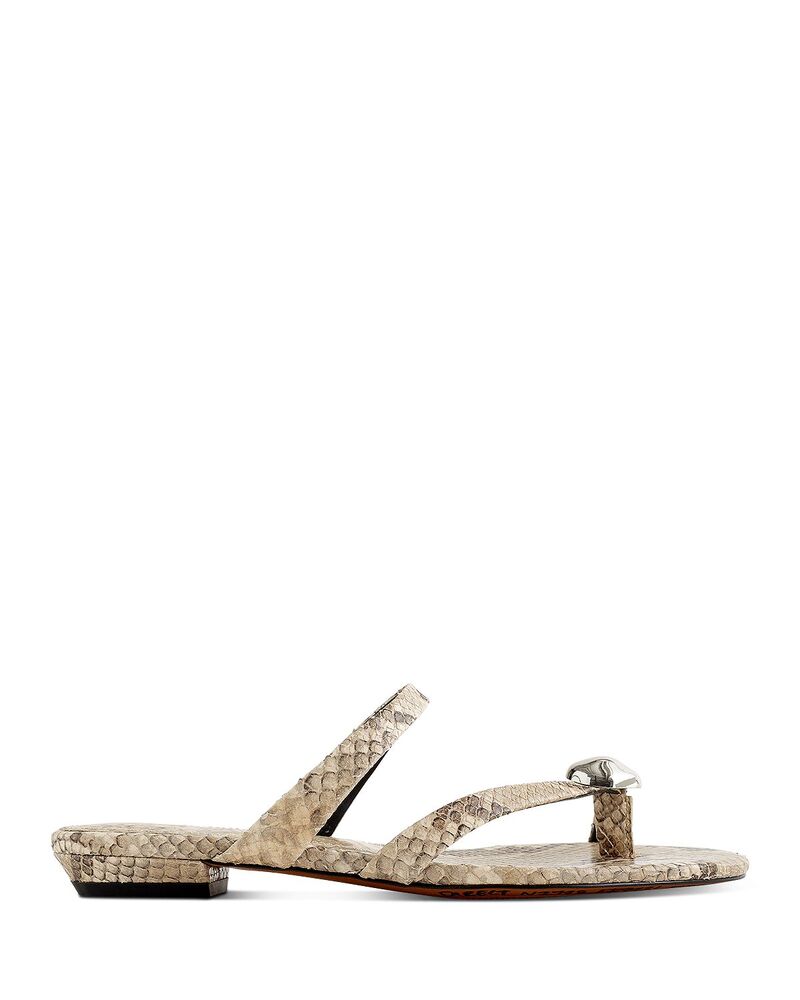 メイドウェル レディース シューズ サンダル レザー Madewell Women's Mila Embossed Leather Slide Sandals Vintage Khaki Multi カーキ