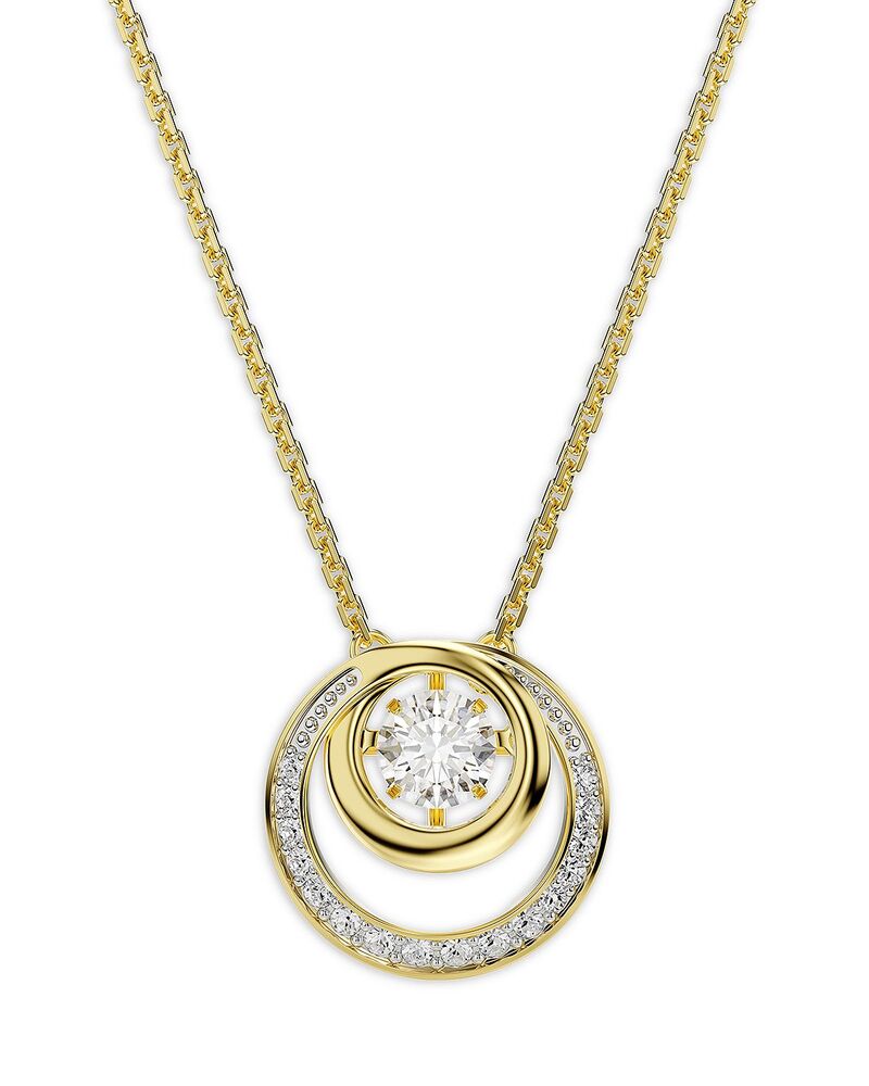 スワロフスキー レディース アクセサリー ネックレス・チョーカー・ペンダントトップ レース Swarovski Hyperbola Crystal Circular Pendant Necklace 14.87-17.75\