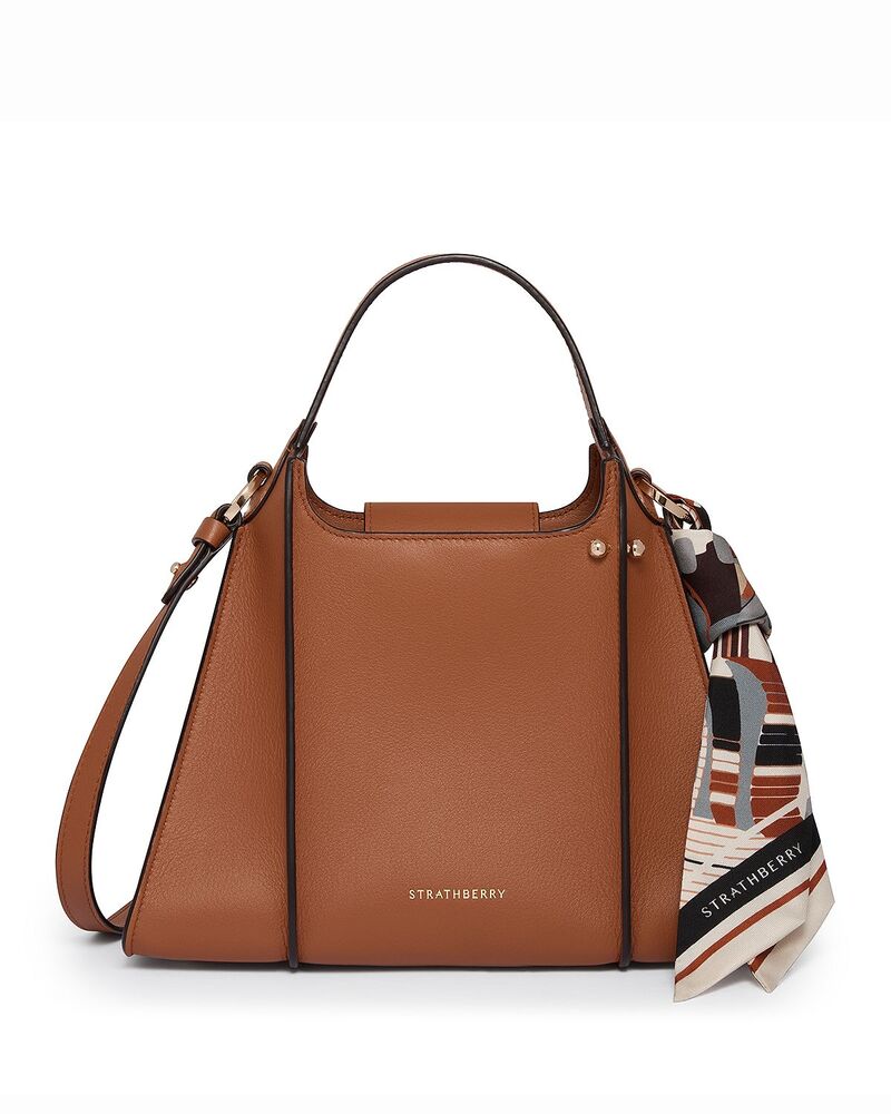 ストラスベリー レディース バッグ レザー Strathberry Arkshell Medium Leather Handbag Chestnut 105,490円