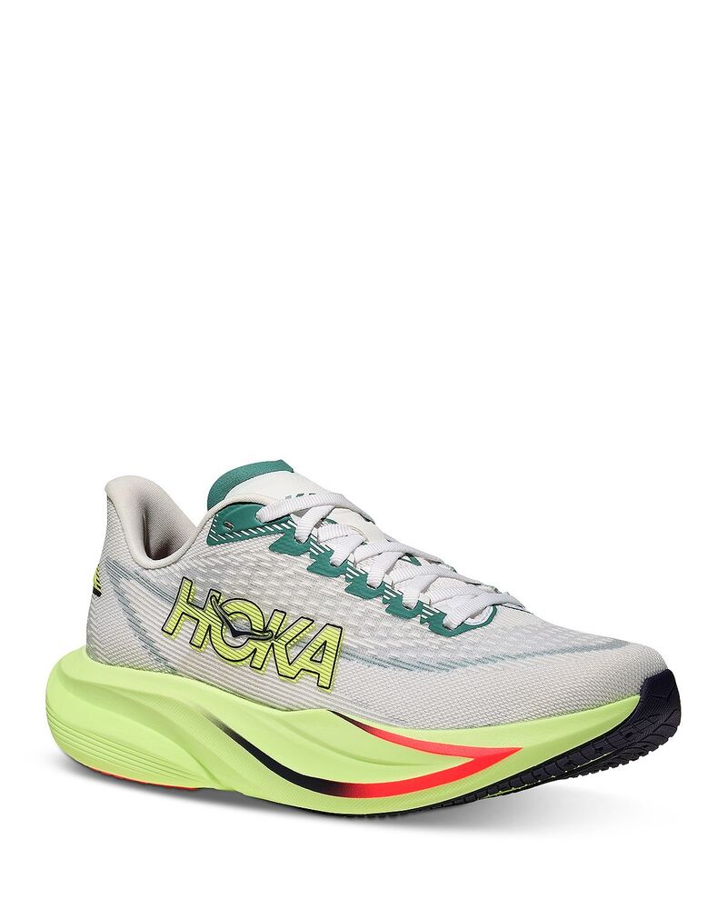 ホカオネオネ レディース シューズ スニーカー HOKA Women\'s Mach 7 Running Sneakers Frost/Neon Yuzu|ReVida 店