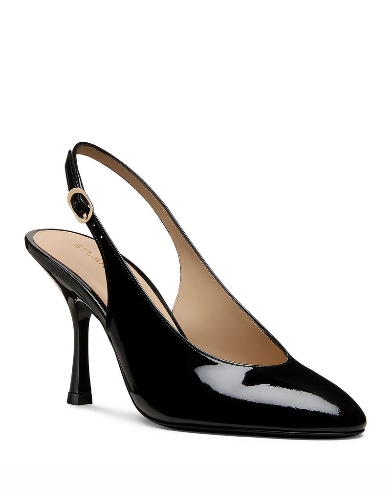 スチュアート ワイツマン レディース シューズ パンプス レザー Stuart Weitzman Women's Madison Patent Leather Slingback Pumps Black ブラック