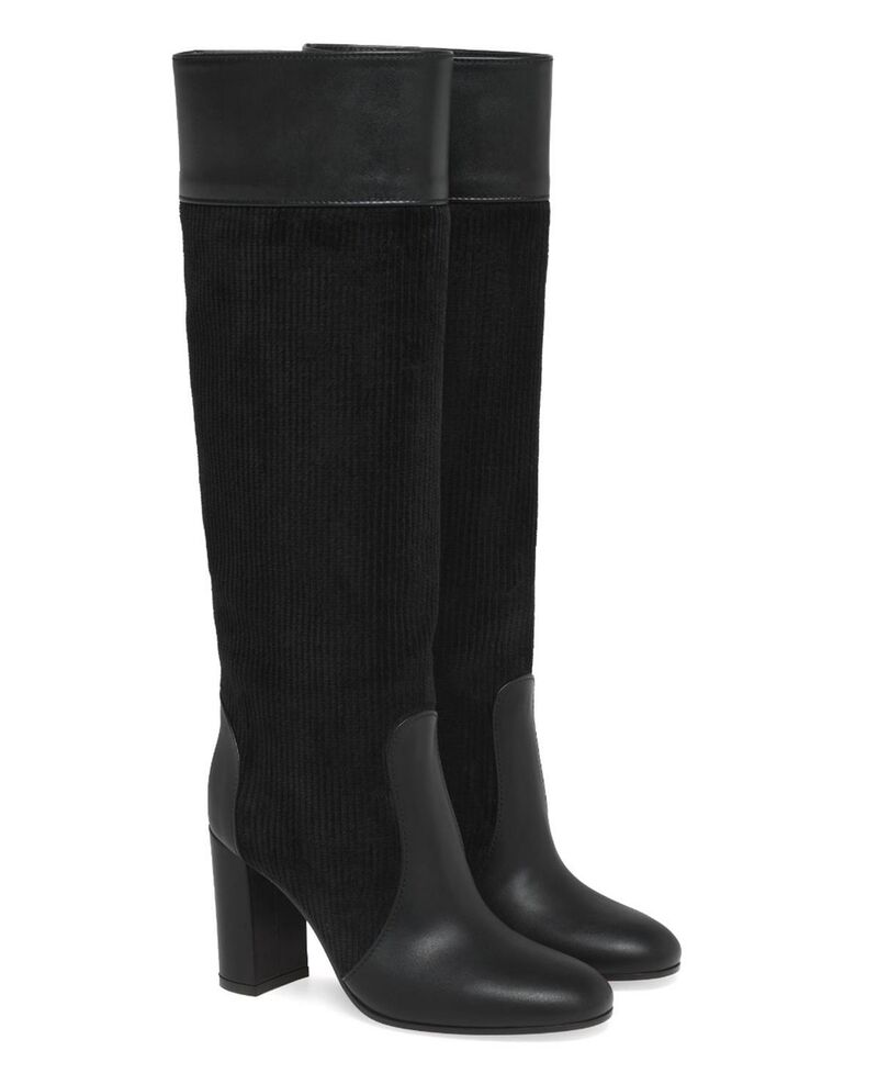 ジャンヴィト ロッシ レディース シューズ ブーツ・レインブーツ Gianvito Rossi Women\u0027sheffield Boots Black laether and fabric 黒いこと