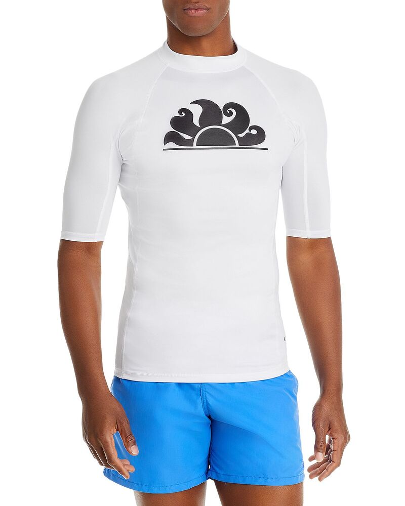 サンデッキ レディース 水着 トップのみ レギュラーフィット SUNDEK Regular Fit 50+ UPF Rash Guard White ホワイト｜ReVida 店
