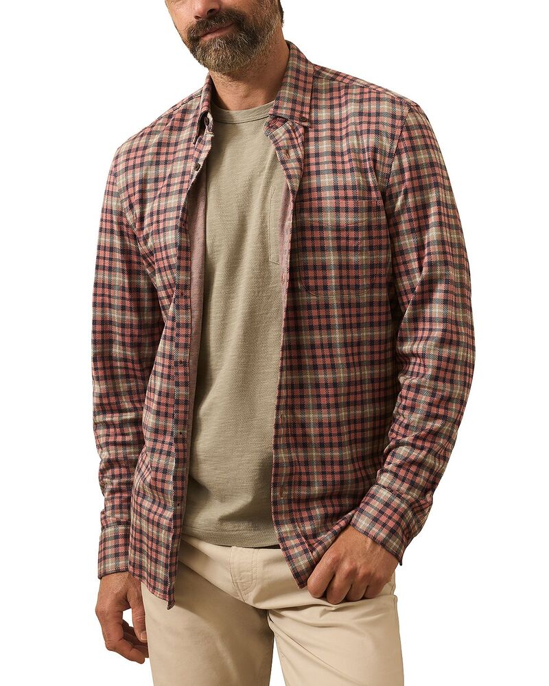 ファレティ メンズ トップス シャツ ボタンダウン ニット Faherty Coastline Knit Plaid Button Down Shirt Redstone Plaid チェック