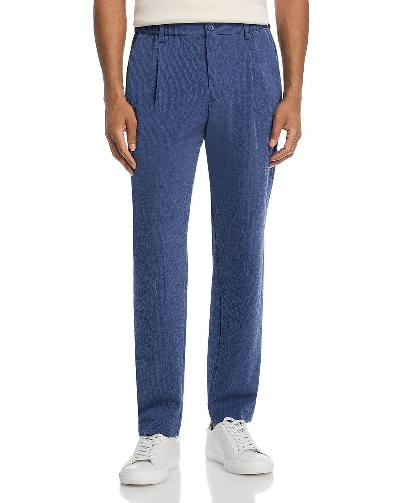 ヘルノ メンズ ボトムス カジュアルパンツ スリムフィット Herno Slim Fit Seersucker Pantsky Blue ブルー