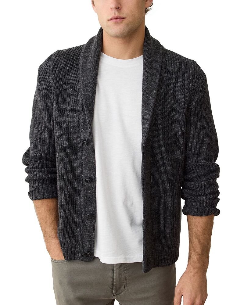 米国海兵隊員 座標軸 メンズ アウター ジレー スウェーター Marine Layer Inverness Cardigan Sweater Charcoal 濃灰色