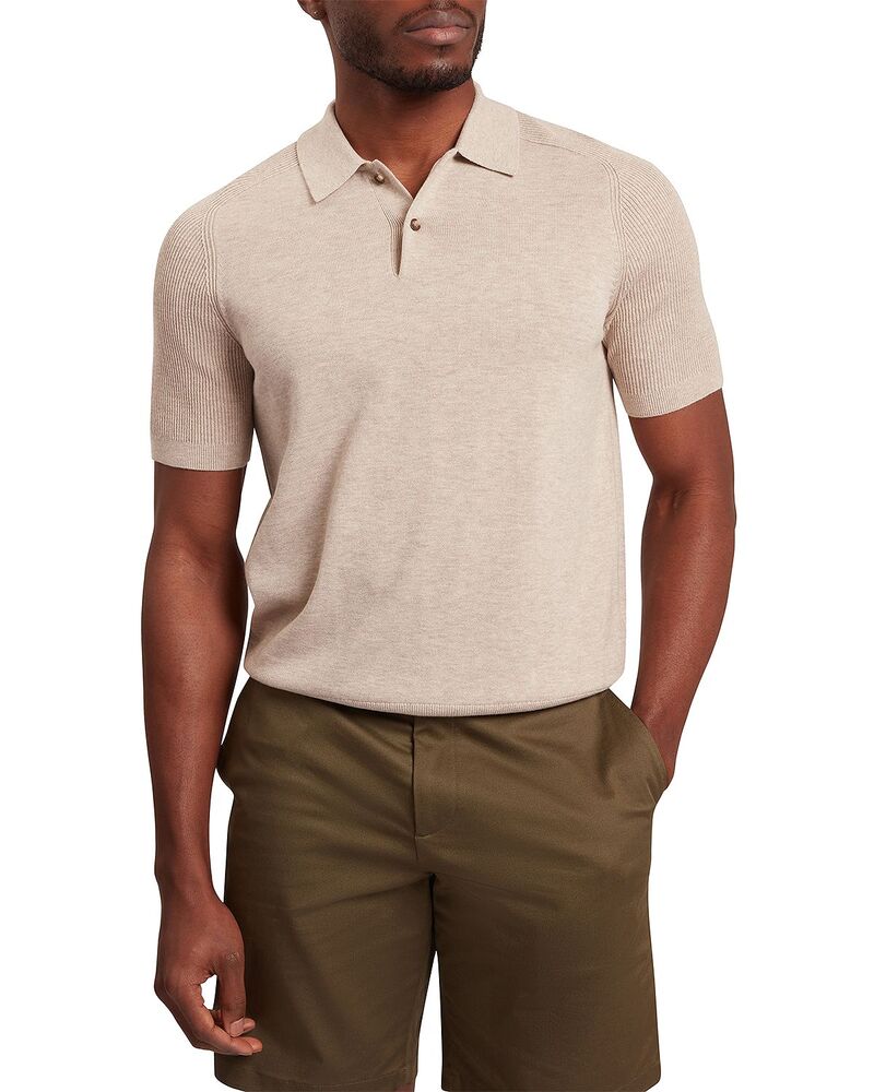 テッドベーカー メンズ トップス ポロシャツ リブ Ted Baker Otiso Ribbed Raglan Sleeve Polo Taupe トープ｜ReVida 店 16,045円