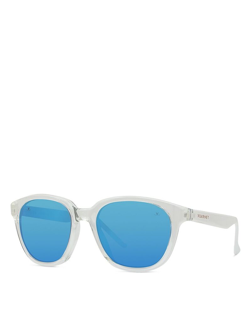 ヴュアルネ レディース 佩び物 サングラス・アイウェア Vuarnet Lifestylegend Square Sunglasses 54粍 White / Mirrored Crystal Blue 白いこと