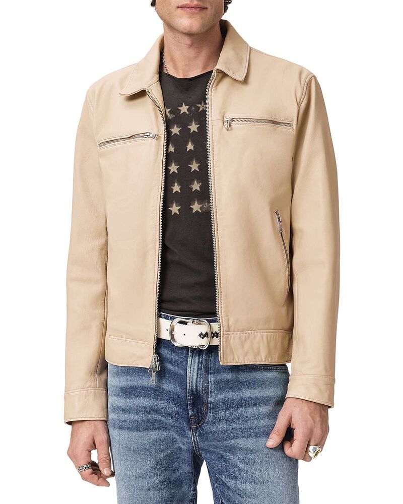 ジョンバルベイトス メンズ アウター 上衣・上衣 なめし革 John Varvatos Nicholas Burnished Leather Jacket Faded Twin メンズファッション-コート・ジャケット