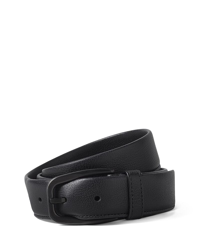ゼニア メンズ アクセサリー ベルト レザー ZEGNAtural Grain Leather Belt Black ブラック