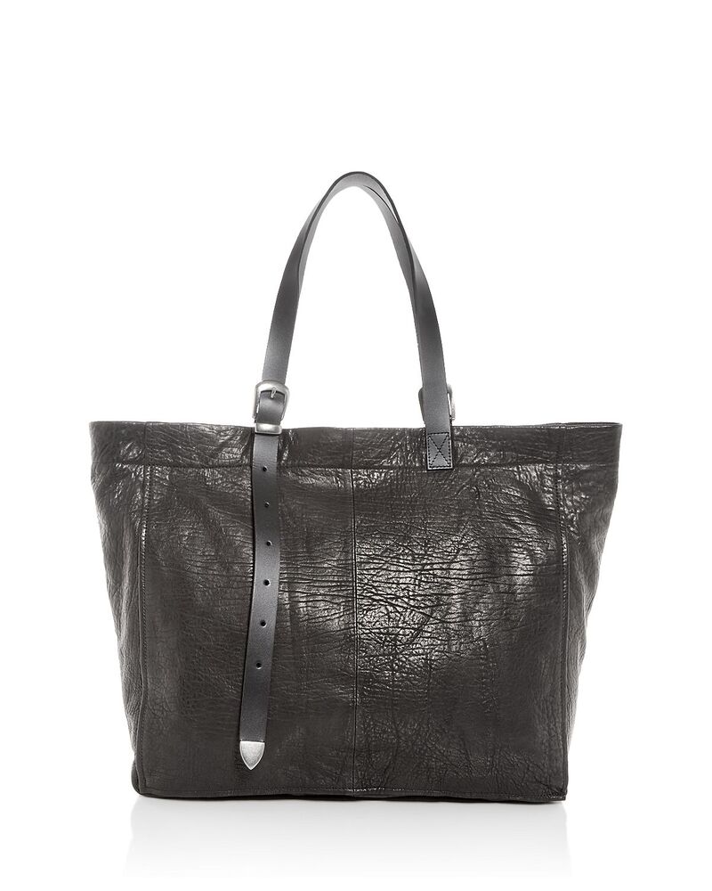 オールセインツ メンズ バッグ レザー ALLSAINTS Haven Leather Tote Black ブラック