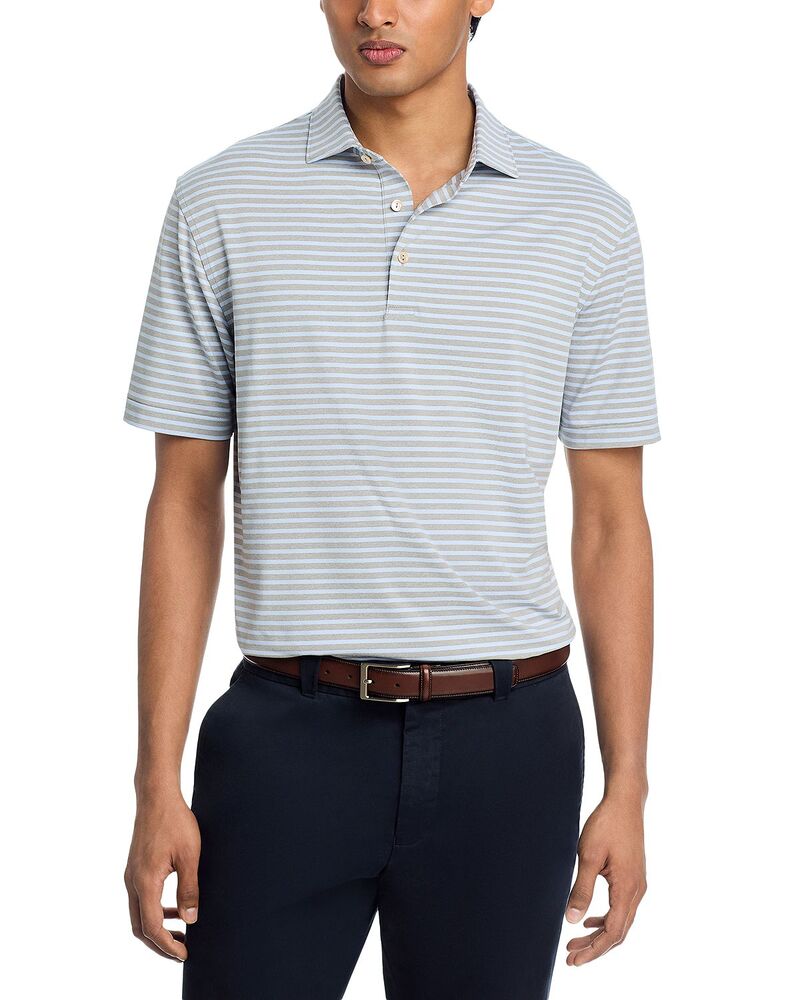 ピーター・ミラー メンズ トップス ポロシャツ Peter Millar Ashford Striperformance Polo Gale Grey グレー 24,674円